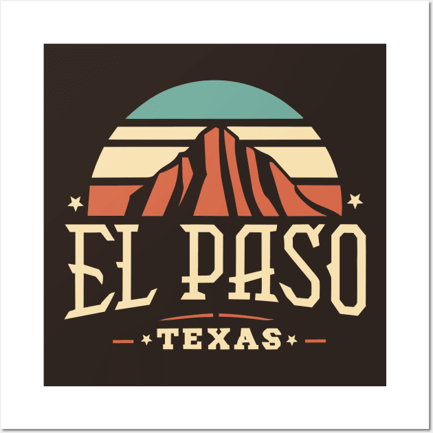 El Paso,Texas,vintage sunset Wall Art by ravensart